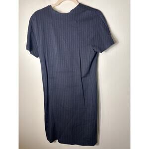 Theory Navy Vertical Stripe Pencil Dress Sz M